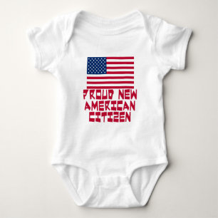 Body Para Bebê Cidadão americano novo orgulhoso