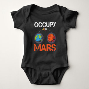 Body Para Bebê Ciência do navio espacial austronauta Occupy Mars