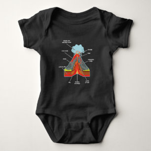 Body Para Bebê Cientista do Volcano Lover Magma Lava
