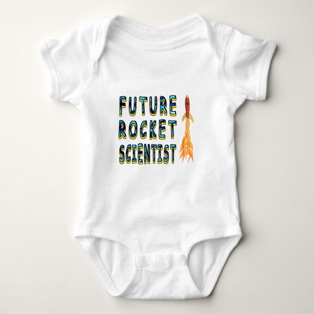 Body Para Bebê Cientista futuro de Rocket (Frente)