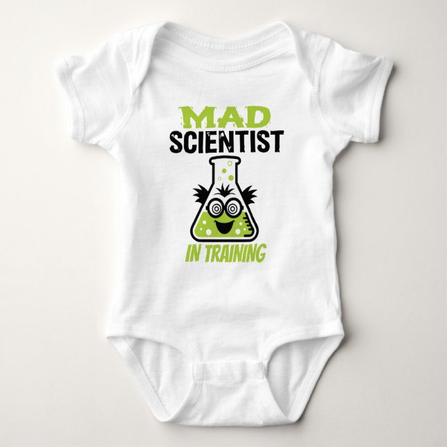 Body Para Bebê Cientista Louco em Treinamento (Frente)