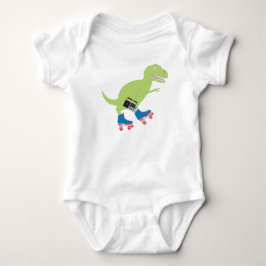 Body Para Bebê Cilindro do Dinossauro, Rastreando, segurando rádi