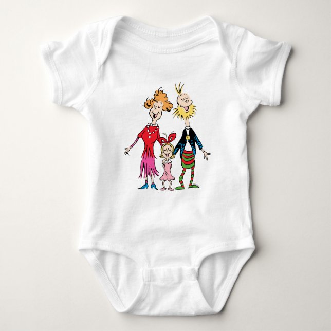 Body Para Bebê Cindy Lou Who's Family Portrait (Frente)