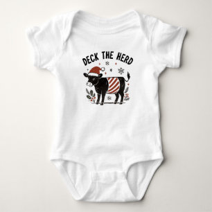 Body Para Bebê Cinto de Bebê de Natal Beltie Vaca Galloway com Ci