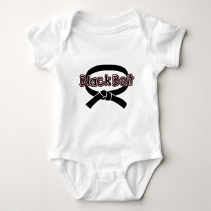 Body Para Bebê Cinturão negro (vermelho)