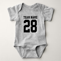 Cinza e Negra Futebol Jersey Sports Baby Romper