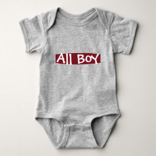 Body Para Bebê Cinza Menino Com Burgundy