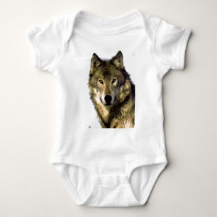 Body Para Bebê Cinza Wolf