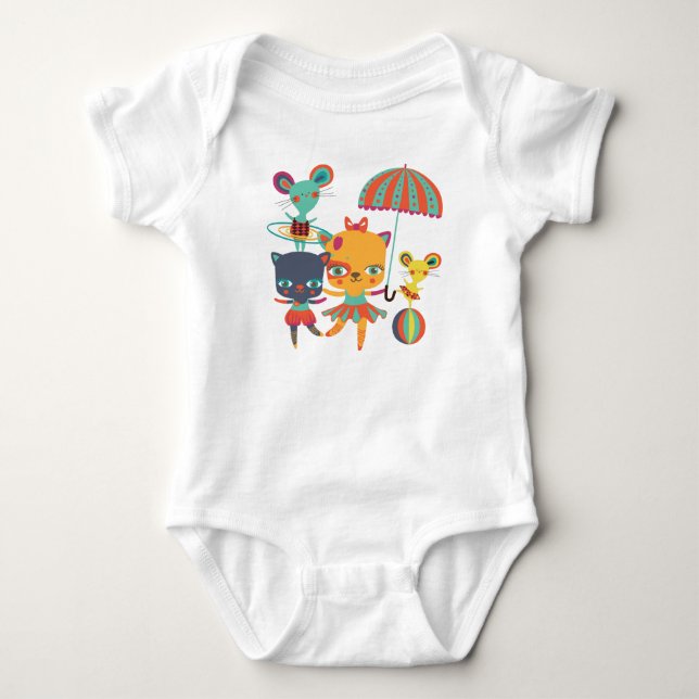 Body Para Bebê Circo Cuties (Frente)