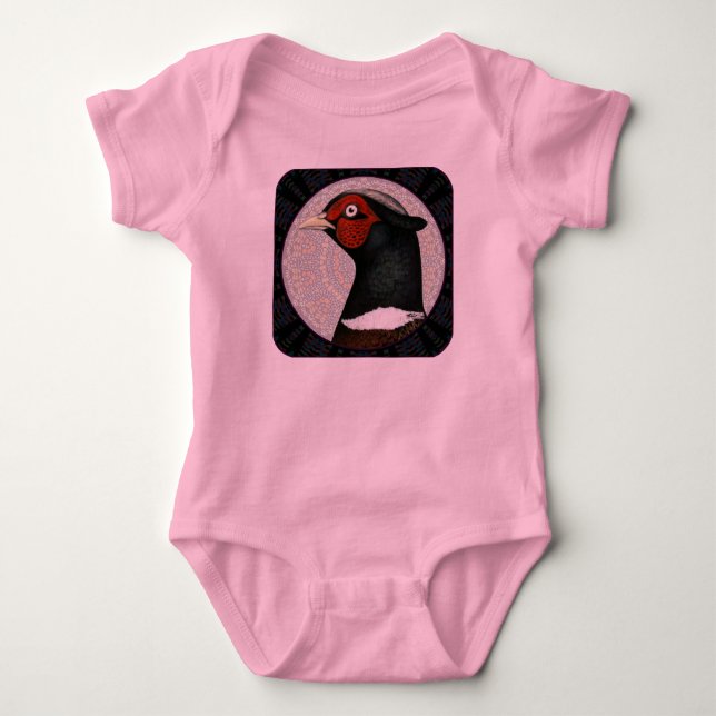 Body Para Bebê Círculo Hepasant Ringneck (Frente)