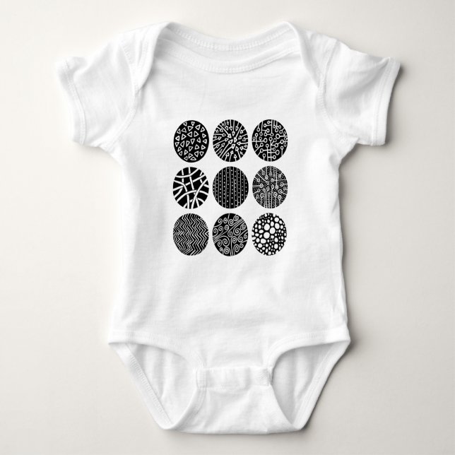 Body Para Bebê Círculos Decorativos (Frente)