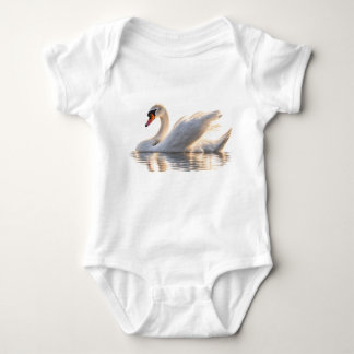 Body Para Bebê Cisne Dourado na Água