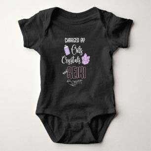 Body Para Bebê Citação de Cristais Funny Reiki e Óleos Essenci