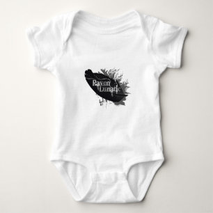 Body Para Bebê Citação de Diversão Lunática Raven para Pássaros