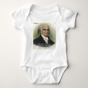 Body Para Bebê Citação de James Madison "Filosofia/Senso Comum"