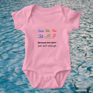 Body Para Bebê Citação de natações de Triathlon