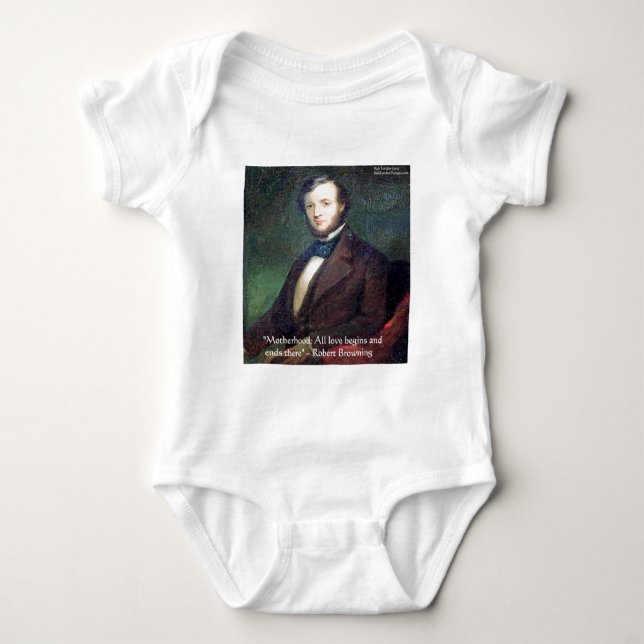 Body Para Bebê Citação de Robert Browning sobre Maternidade (Frente)