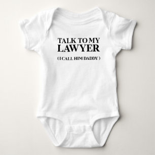 Body Para Bebê Citação engraçada de bebê Fale com meu advogado pa