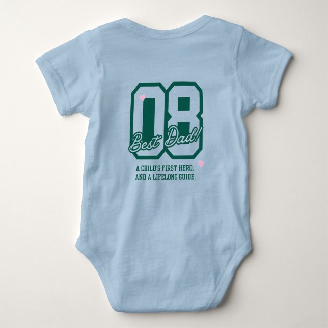Body Para Bebê Citação Inspiradora de Pai (Verso)