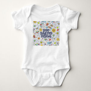 Body Para Bebê Citação Mágica, Letra De Luz Decorativa.