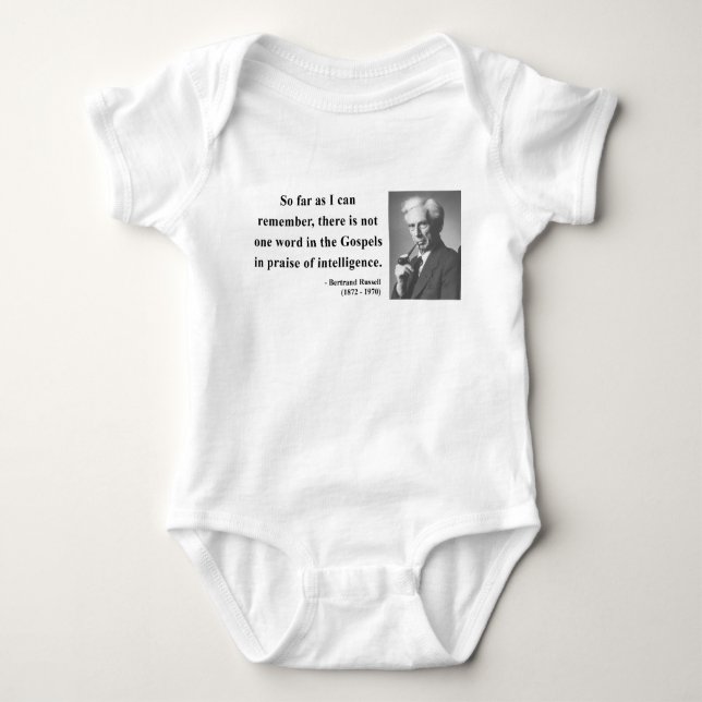Body Para Bebê Citações 2b de Bertrand Russell (Frente)