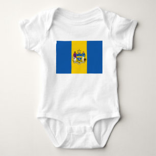 Body Para Bebê City Flag of Philadelphia (Pensilvânia)
