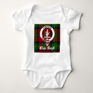 Body Para Bebê Clan Boyd Crest Tartan