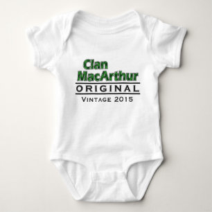 Body Para Bebê Clan MacArthur Vintage Personalize seu aniversário