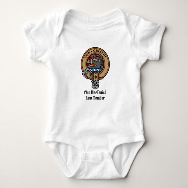 Body Para Bebê Clan MacTavish Crest Baby Bodydress (Frente)