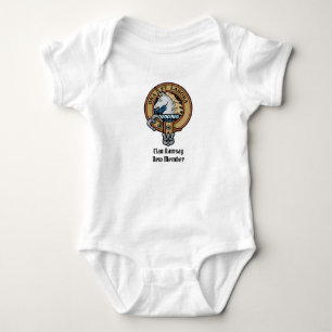 Body Para Bebê Clan Ramsay Crest sobre Blue Hunting Tartan