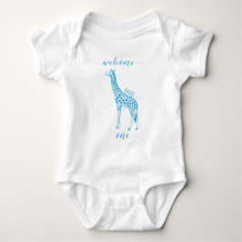 Body Para Bebê Classe de t-shirts de borboletas de girafa branca