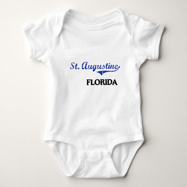Body Para Bebê Clássico da cidade de St Augustine Florida (Frente)