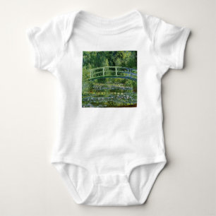 Body Para Bebê Claude Monet Water Lily e Ponte Japonesa