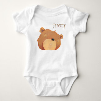 Body Para Bebê Close up do urso de Brown grande