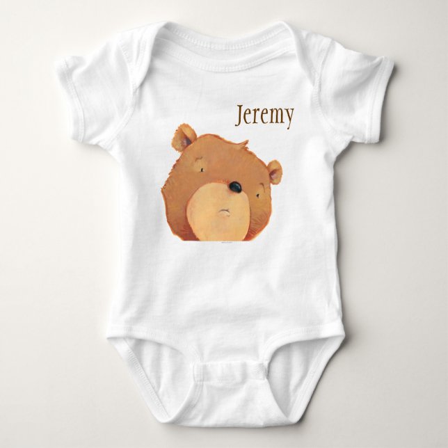 Body Para Bebê Close up do urso de Brown grande (Frente)