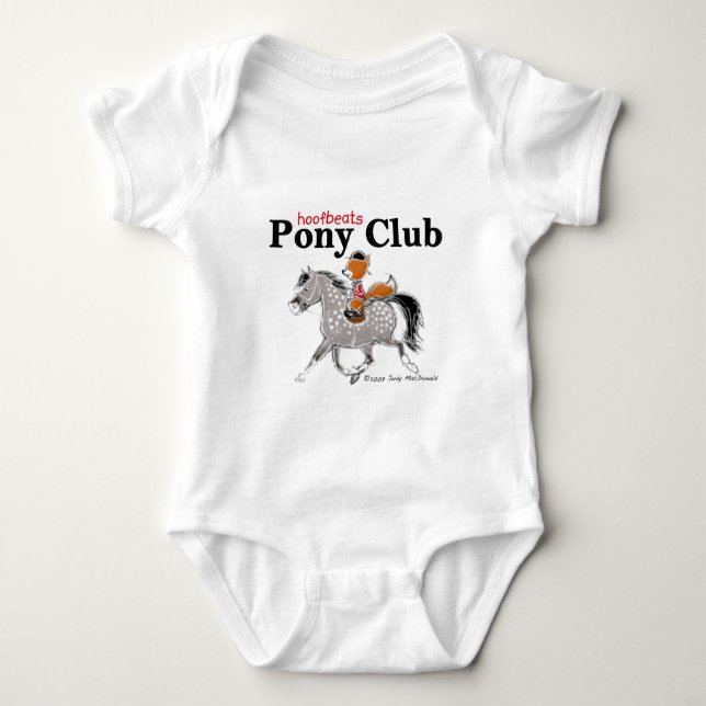 Body Para Bebê Clube T grey.jpg do pônei (Frente)
