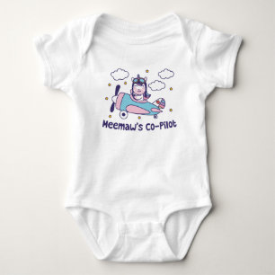 Body Para Bebê Co-Piloto da Meemaw - Avião Unicórnio