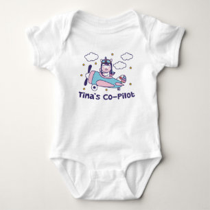 Body Para Bebê Co-Piloto da Tina - Avião Unicórnio