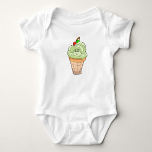 Body Para Bebê Cobra com cone de Sorvete e Cherry