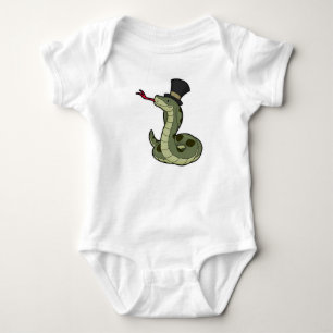 Body Para Bebê Cobra como Cavalheiro & Chapéu