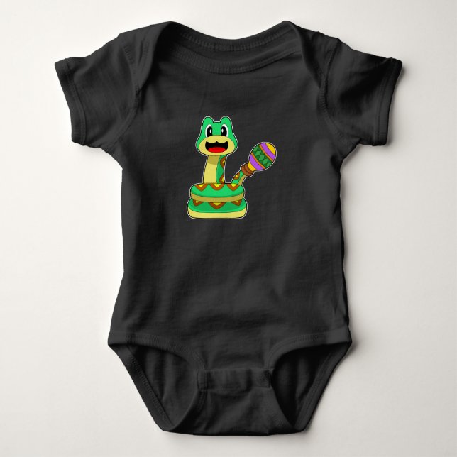Body Para Bebê Cobra Musical Rattle Music (Frente)
