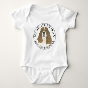 Body Para Bebê Cocker Spaniel Inglês Vermelho e Branco