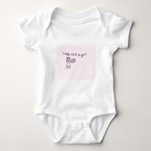 Body Para Bebê Código como uma série de meninas