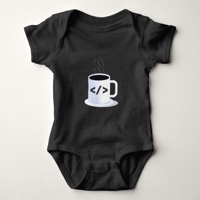 Body Para Bebê Código de programação do Java Coding Coffee Mug En (Frente)