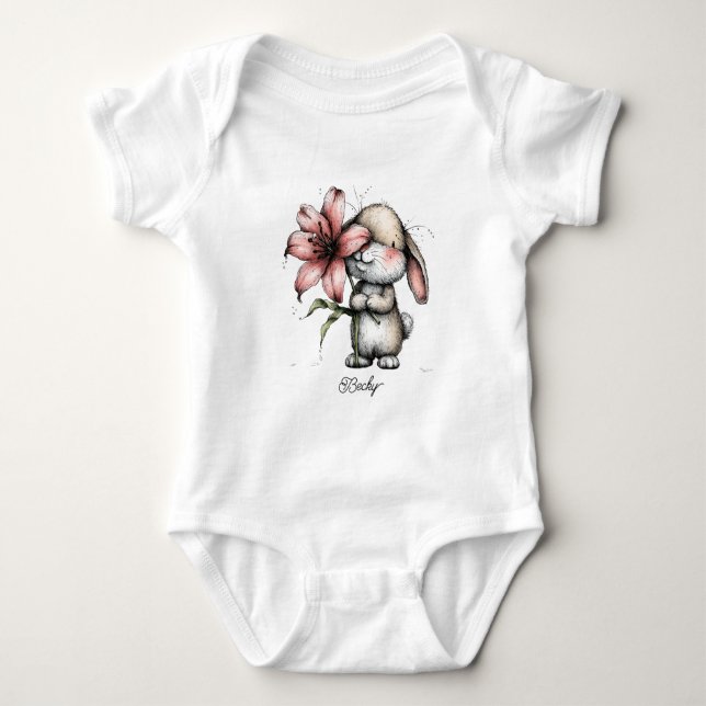 Body Para Bebê Coelhinho (Frente)