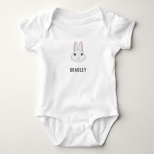 Body Para Bebê Coelhinho branco bonito em