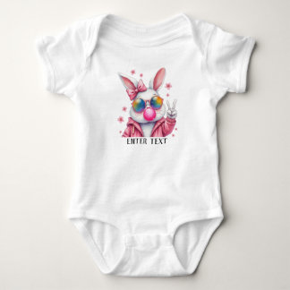 Body Para Bebê Coelhinho De Bebê De Texto Personalizado