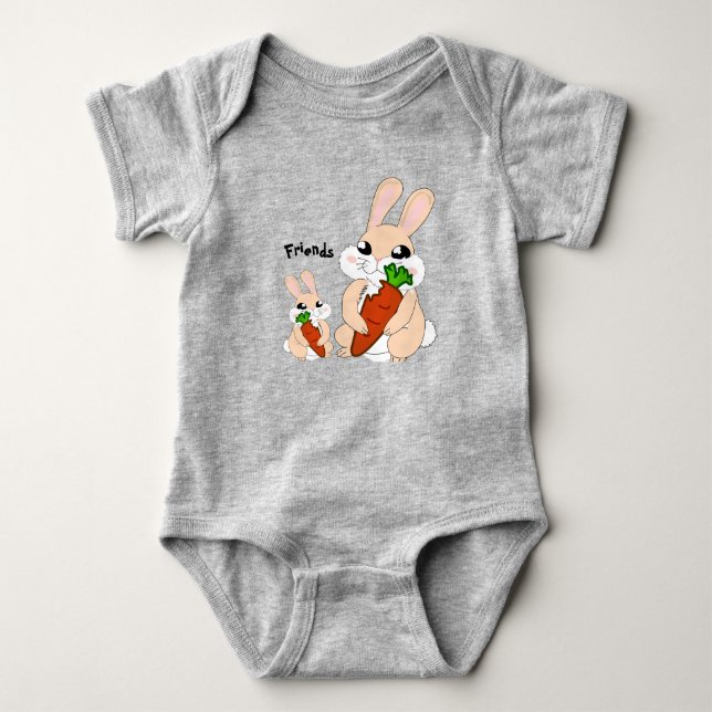 Body Para Bebê Coelho (Frente)