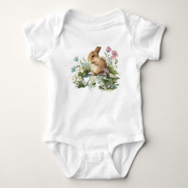 Body Para Bebê Coelho Bebês no Pote da Flor
