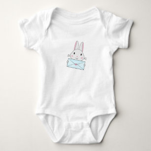 Body Para Bebê Coelho bonito com letra de amor